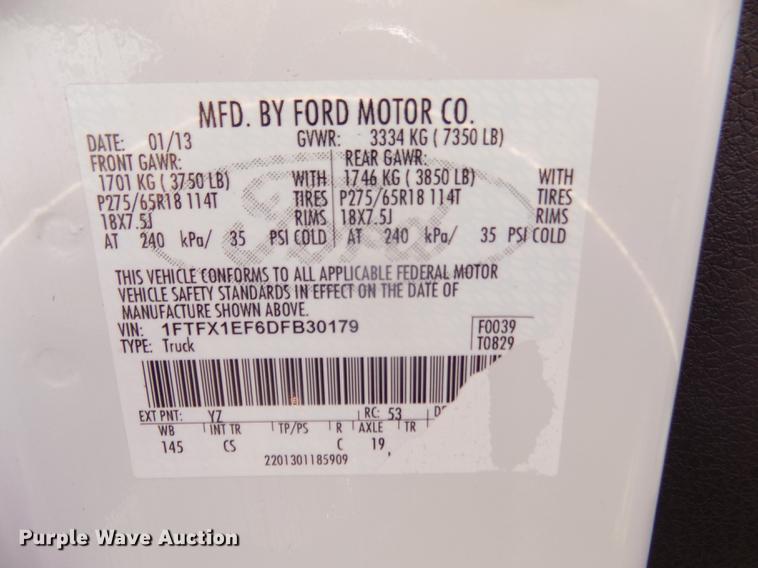 image for item DB8720 2013 Ford F150 STX SuperCab pickup truck