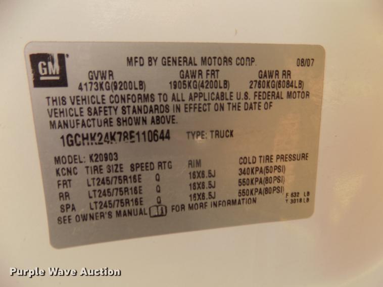 image for item DB8724 2008 Chevrolet Silverado 2500HD pickup truck