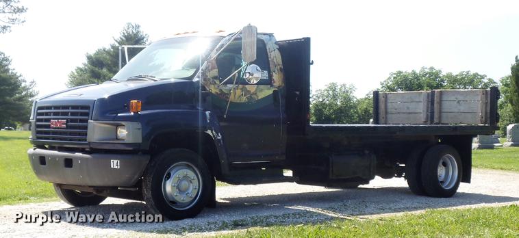 image for item DD7174 2004 GMC C4500 flat dump bed truck