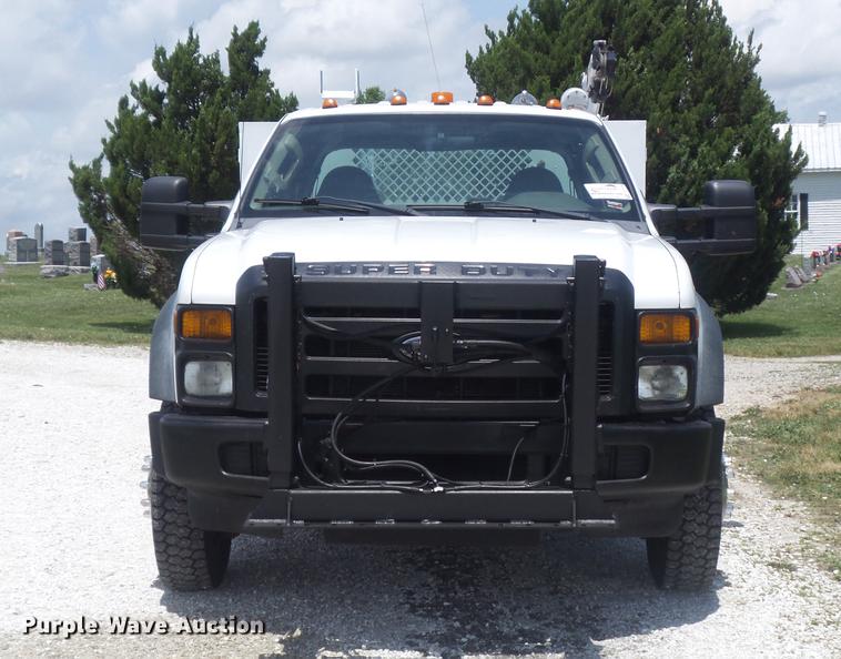 image for item DD7238 2008 Ford F550 Super Duty XL Crew Cab service truck with crane