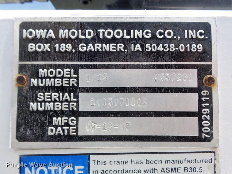 image for item DD7238 2008 Ford F550 Super Duty XL Crew Cab service truck with crane