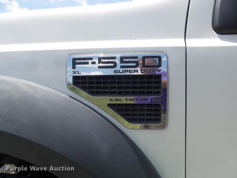 image for item DD7238 2008 Ford F550 Super Duty XL Crew Cab service truck with crane