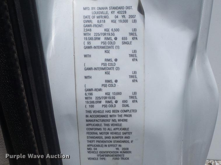 image for item DD7239 2008 Ford F550 Super Duty XL service truck