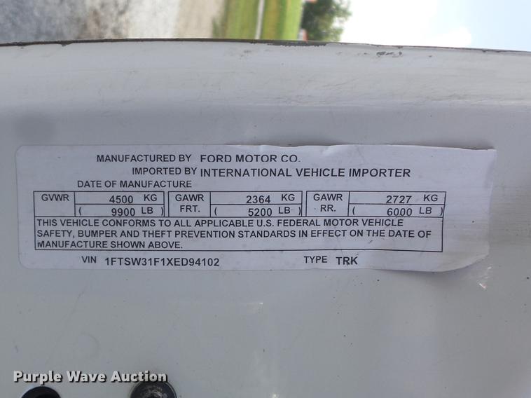 image for item DD7243 1999 Ford F350 Super Duty XL Crew Cab pickup truck