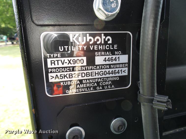 image for item DD8287 2017 Kubota RTVX900 ATV