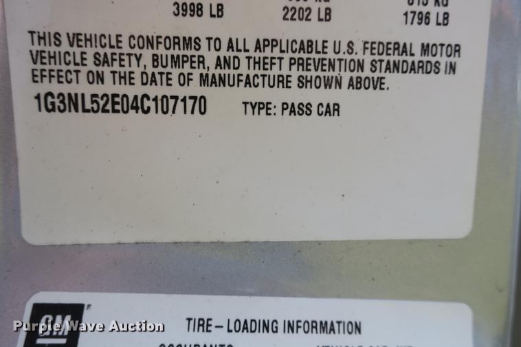 image for item DE3723 2004 Oldsmobile Alero