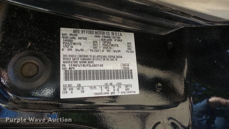 image for item DE7179 2003 Ford Expedition Eddie Bauer SUV