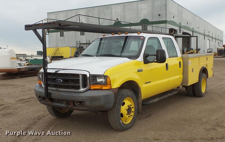 image for item DV9309 1999 Ford F450 Super Duty Crew Cab utility truck