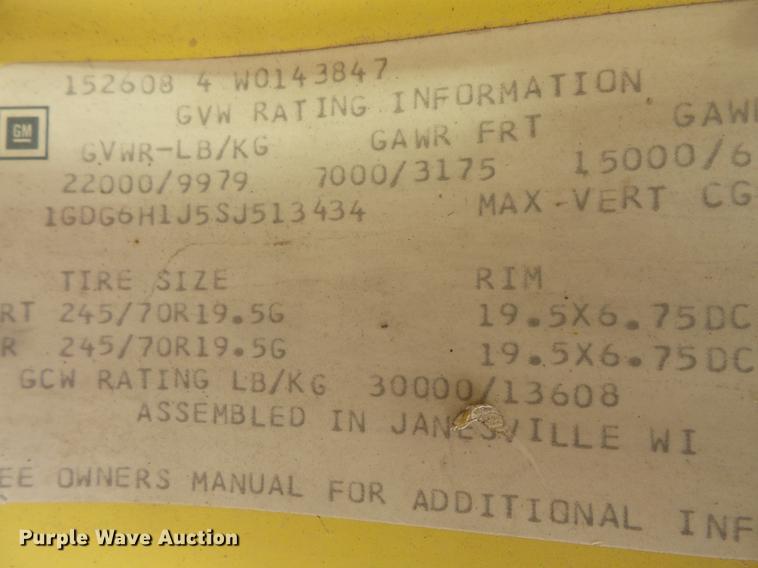 image for item DV9314 1995 GMC TopKick flatbed truck