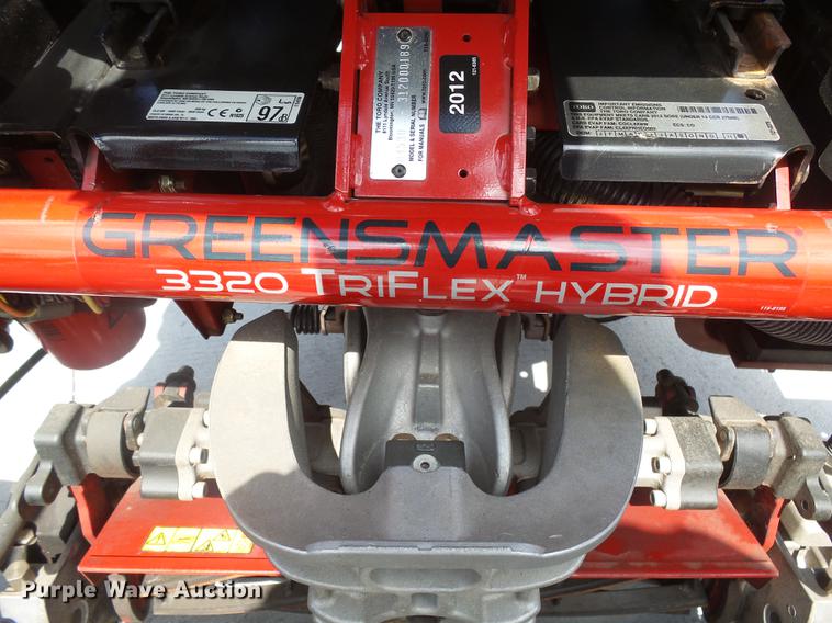 image for item DX9118 2012 Toro Greensmaster 3320 Triflex Hybrid turf groomer lawn mower