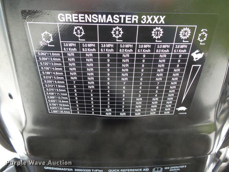 image for item DX9118 2012 Toro Greensmaster 3320 Triflex Hybrid turf groomer lawn mower