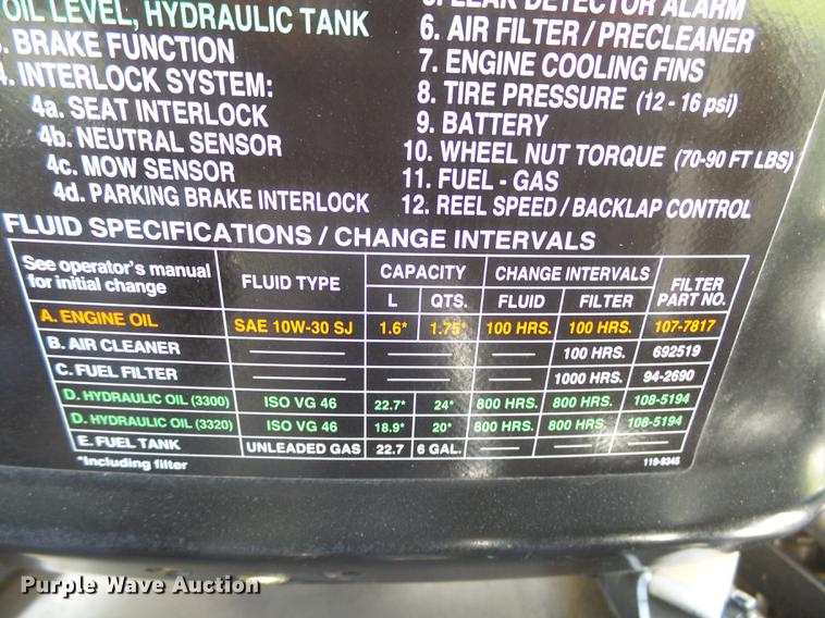 image for item DX9118 2012 Toro Greensmaster 3320 Triflex Hybrid turf groomer lawn mower