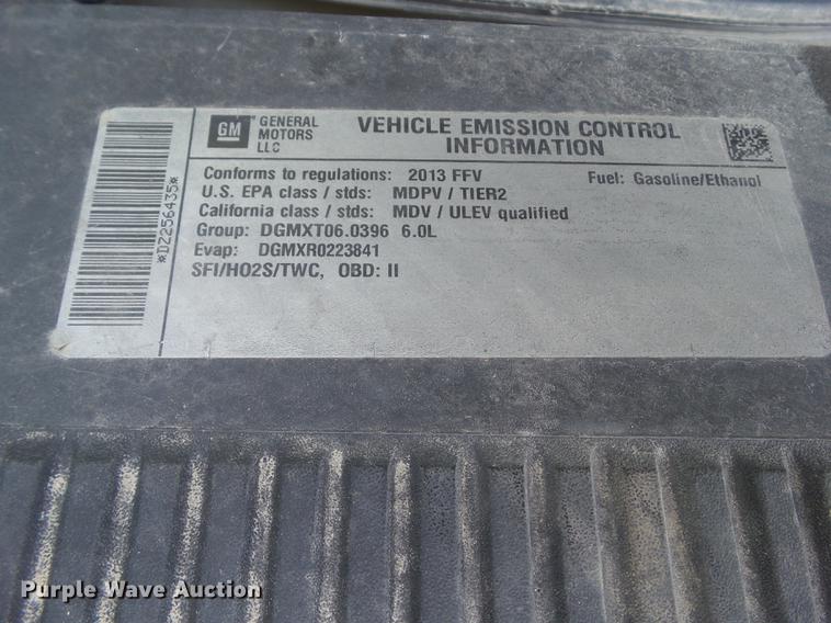 image for item DZ9368 2013 Chevrolet Silverado 2500 HD Ext. Cab pickup truck