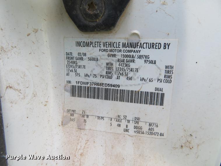 image for item EJ9640 2008 Ford F350 Super Duty bale bed pickup truck