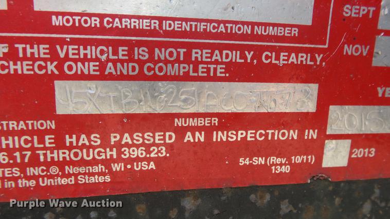 image for item ER9532 2001 ACT utility trailer