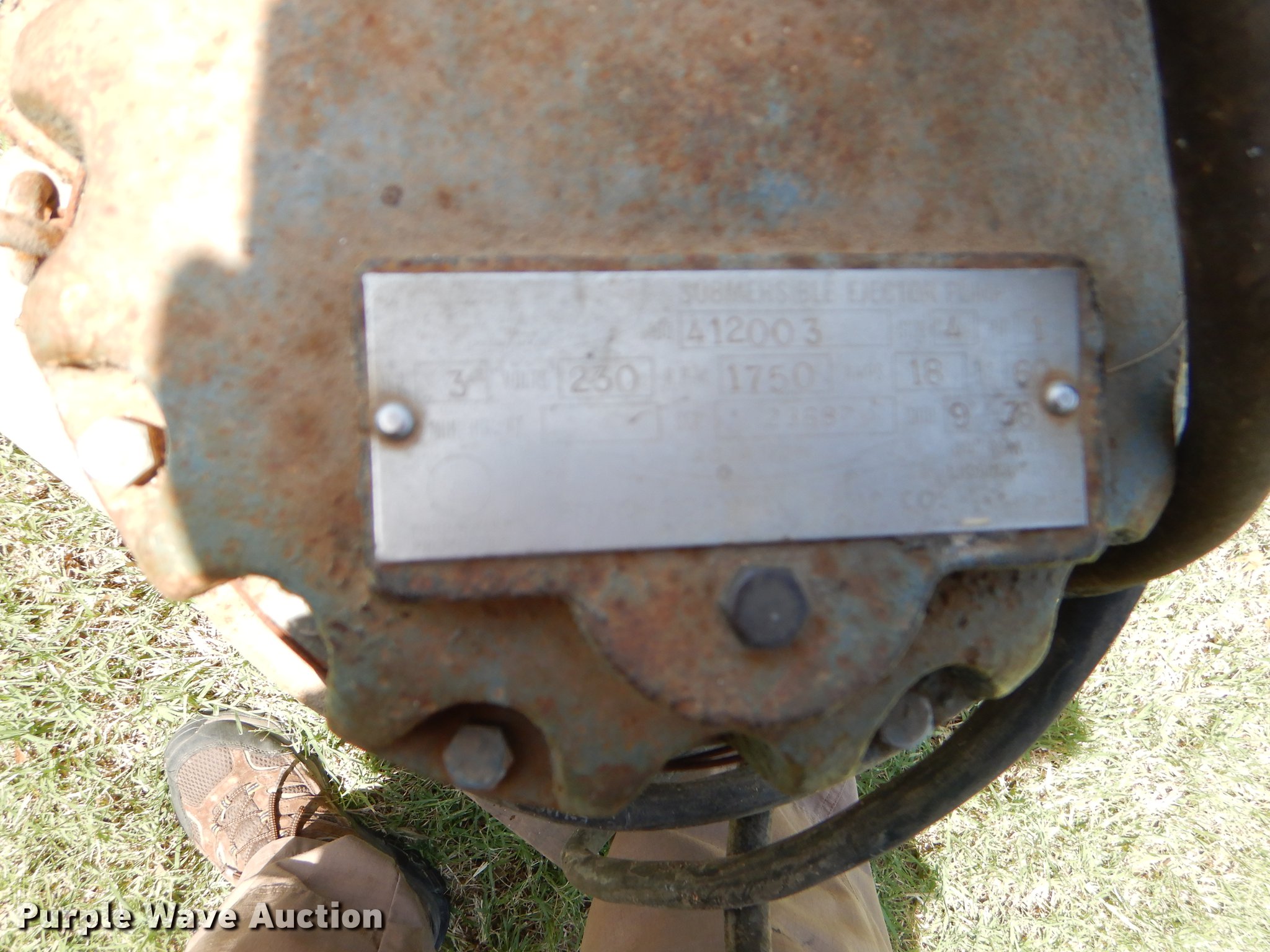 1978 submersible ejector pump in Ada, OK Item EK9513 sold Purple Wave