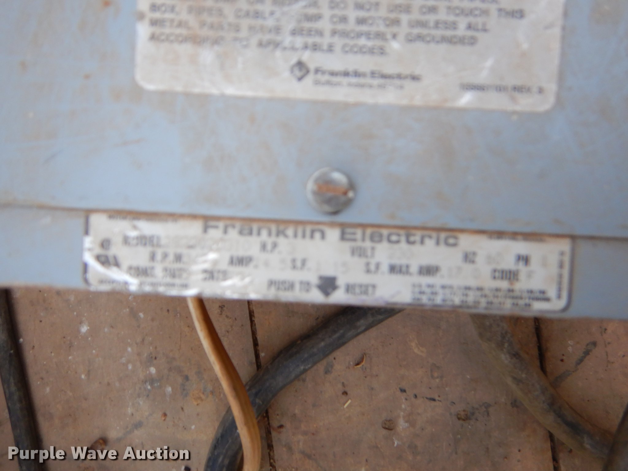 1978 submersible ejector pump in Ada, OK Item EK9513 sold Purple Wave