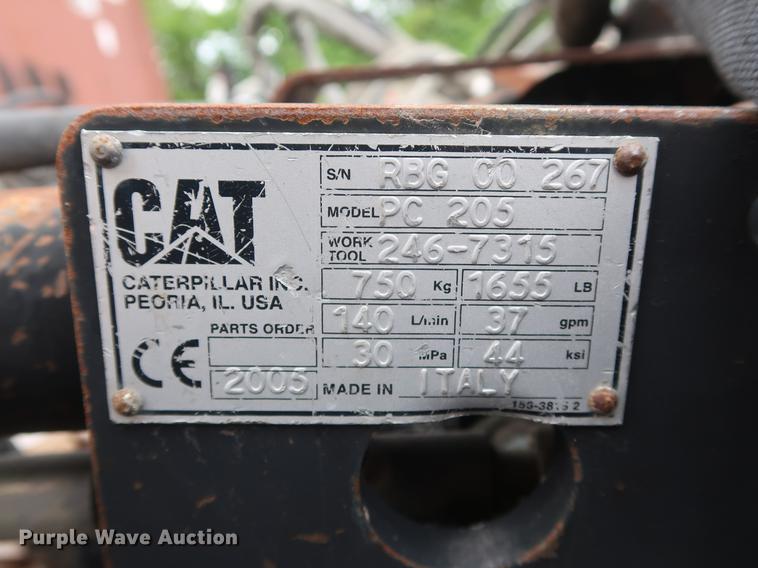 image for item AX9012 2015 Caterpillar PC205 skid steer cold planer