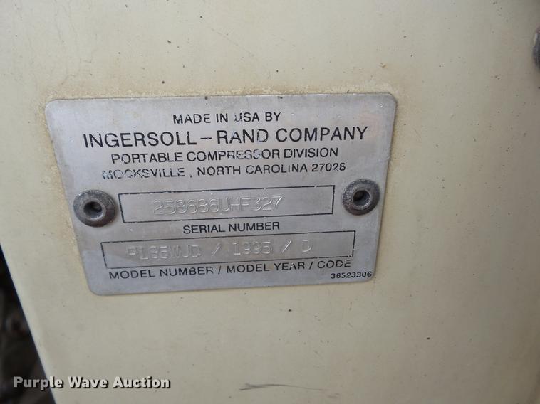 image for item BI9501 1995 Ingersoll Rand 185 air compressor