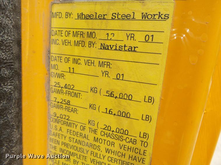 image for item DB7119 2002 International 2554 dump truck