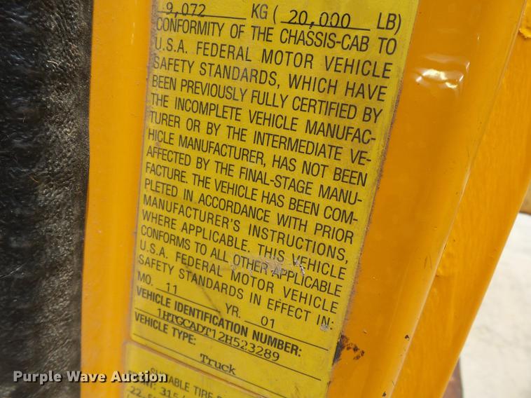 image for item DB7119 2002 International 2554 dump truck