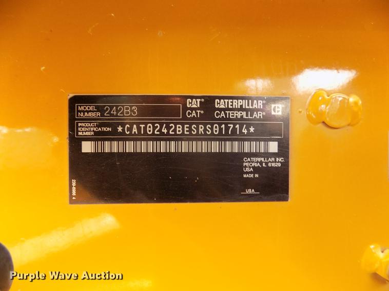 image for item DB8711 2012 Caterpillar 242B3 skid steer
