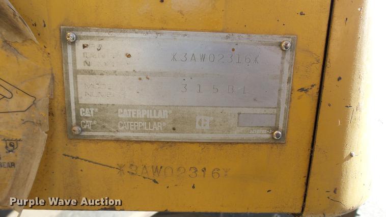 image for item DC6283 2000 Caterpillar 315B L excavator