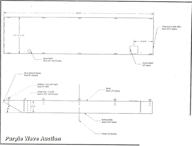 image for item DD7201 Flat deck barge