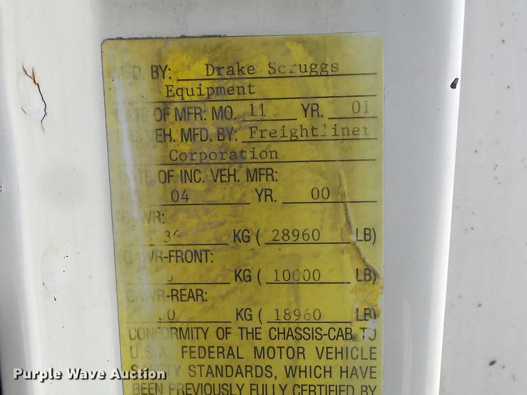 image for item DD7228 2001 Freightliner FL70 bucket truck