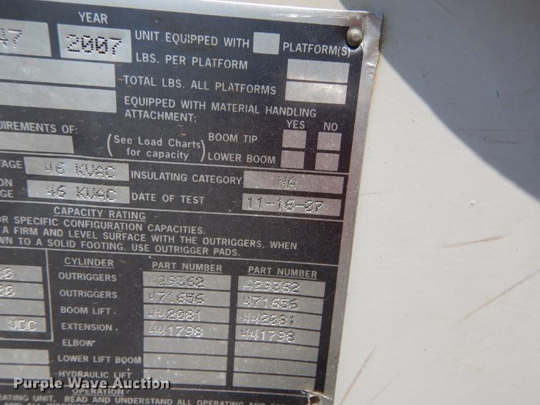 image for item DE1799 2008 Ford F750 Super Duty XL digger derrick truck