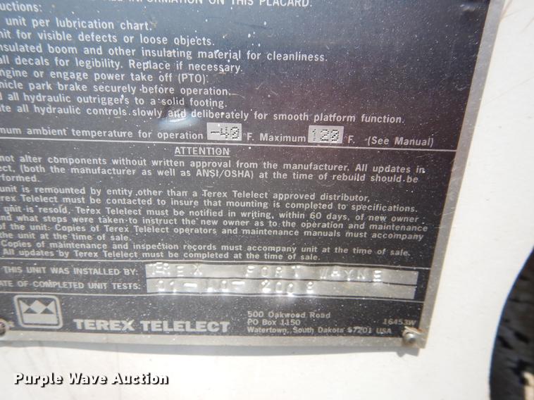 image for item DE1799 2008 Ford F750 Super Duty XL digger derrick truck