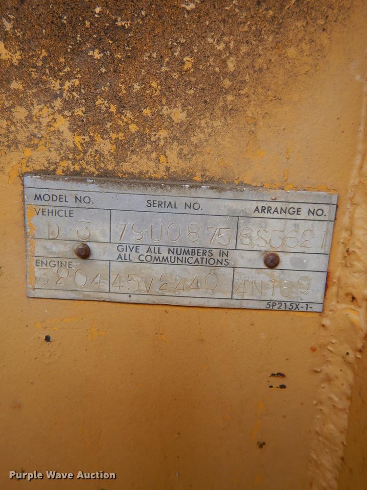 image for item DE1809 Caterpillar D3 dozer