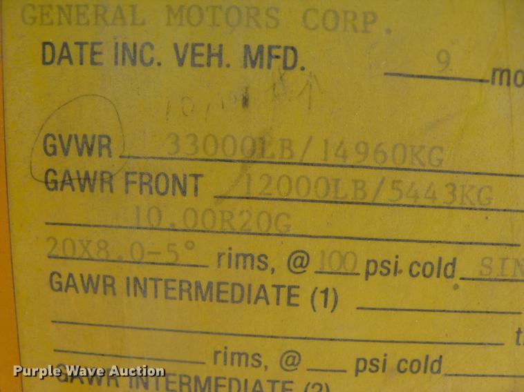 image for item DE2952 1992 GMC TopKick 6500 flat dump bed truck