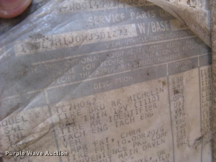 image for item DE2952 1992 GMC TopKick 6500 flat dump bed truck