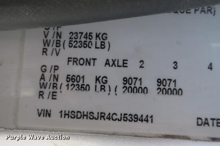 image for item DE3755 2011 International ProStar flatbed truck