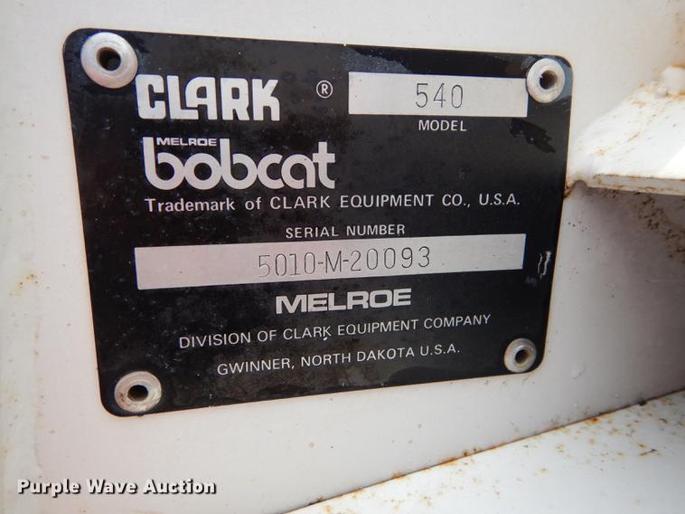 image for item EM9554 Bobcat 540 skid steer