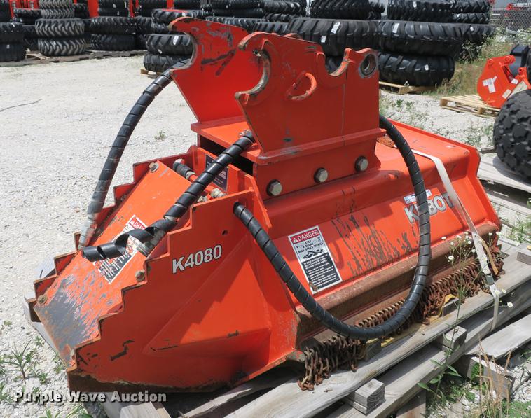 Kubota K4080 excavator brush mower in Bolivar, MO Item EO9311 sold
