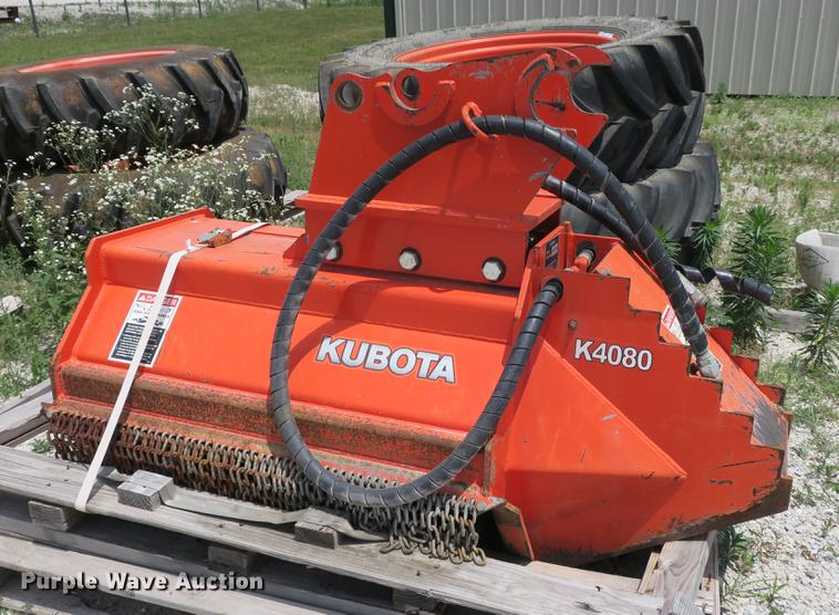 Kubota K4080 excavator brush mower in Bolivar, MO Item EO9311 sold