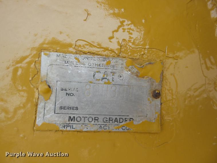 image for item J8502 1969 Caterpillar 12F rigid frame motor grader