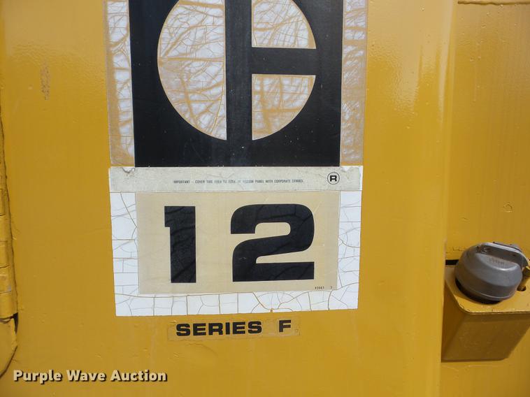 image for item J8502 1969 Caterpillar 12F rigid frame motor grader