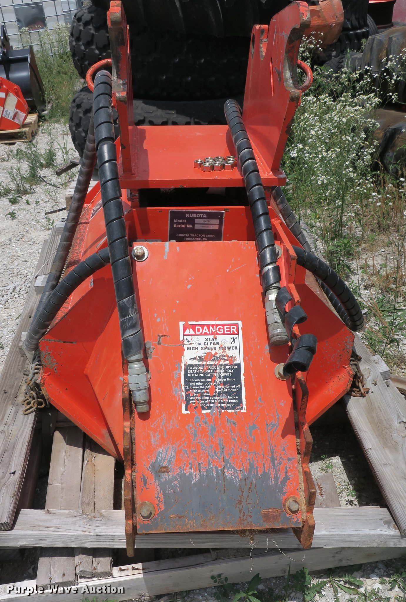 Kubota K4080 excavator brush mower in Bolivar, MO Item EO9311 sold