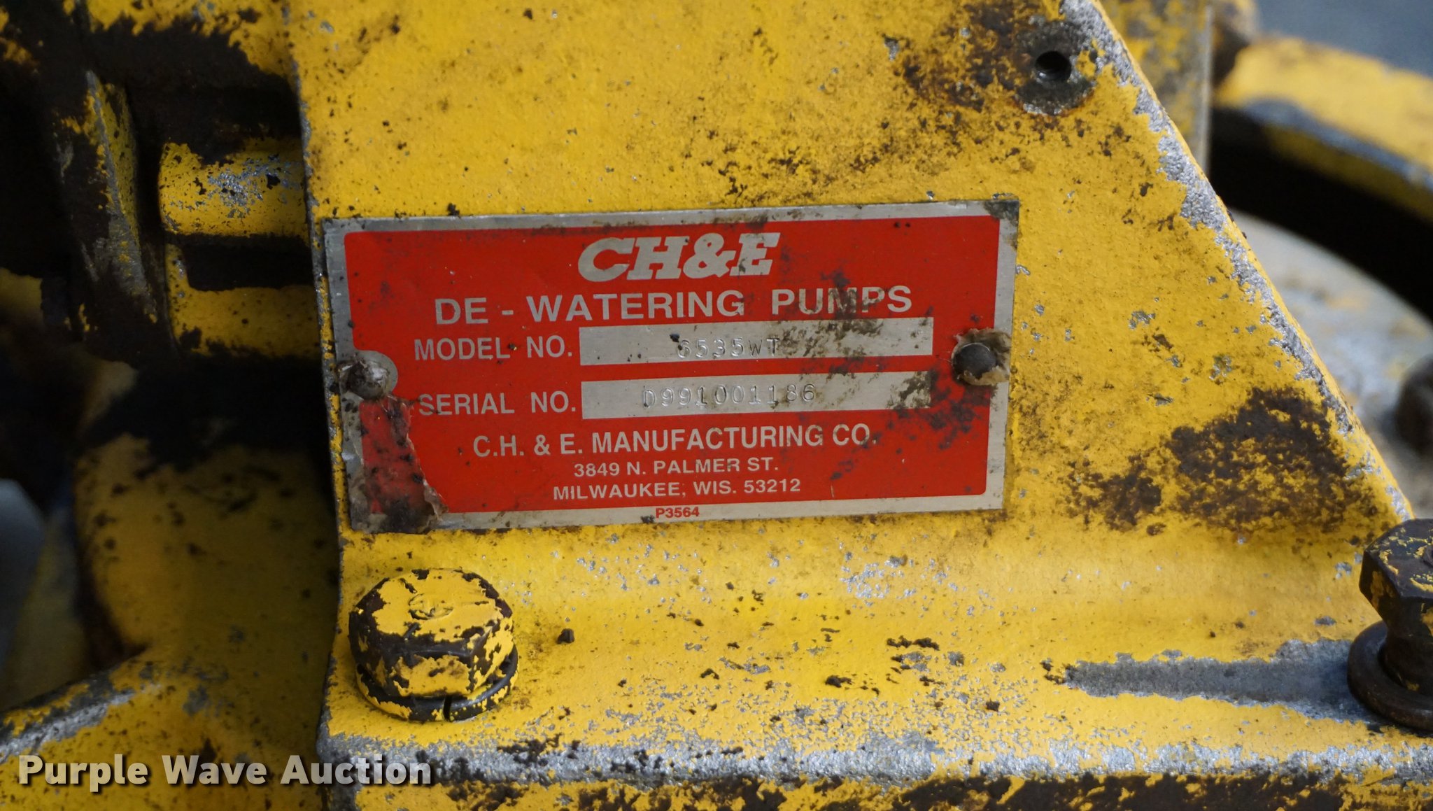 Ch&e trash pump in Holton, KS Item ES9826 sold Purple Wave