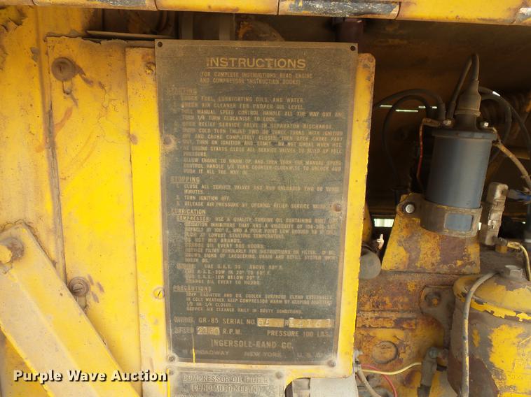 image for item DC4705 Ingersoll Rand GR-85 air compressor