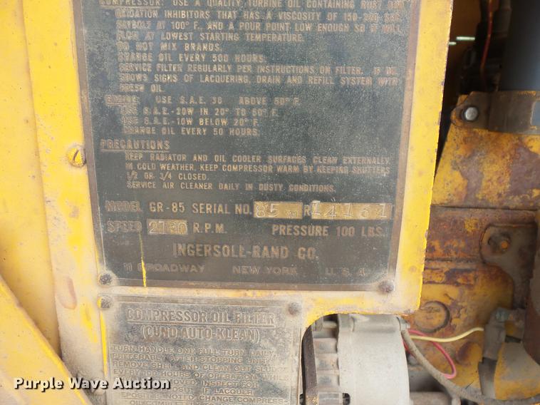 image for item DC4705 Ingersoll Rand GR-85 air compressor