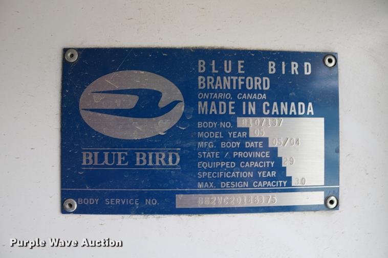 image for item DC7520 2004 Ford E450 Blue Bird school bus