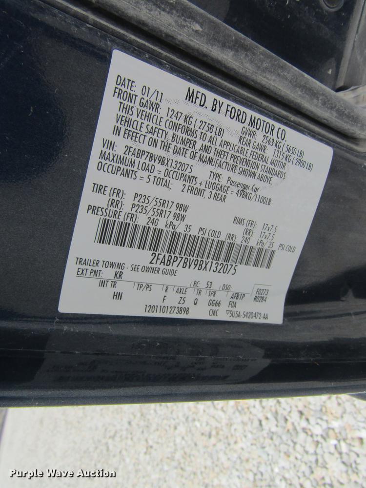 image for item DD8551 2011 Ford Crown Victoria Police Interceptor