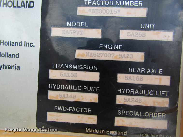 image for item DD8553 1995 New Holland 6640 Tiger Special tractor