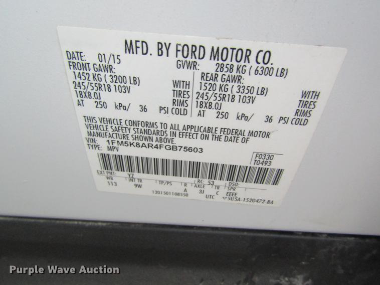 image for item DD8555 2015 Ford Explorer Police Interceptor SUV