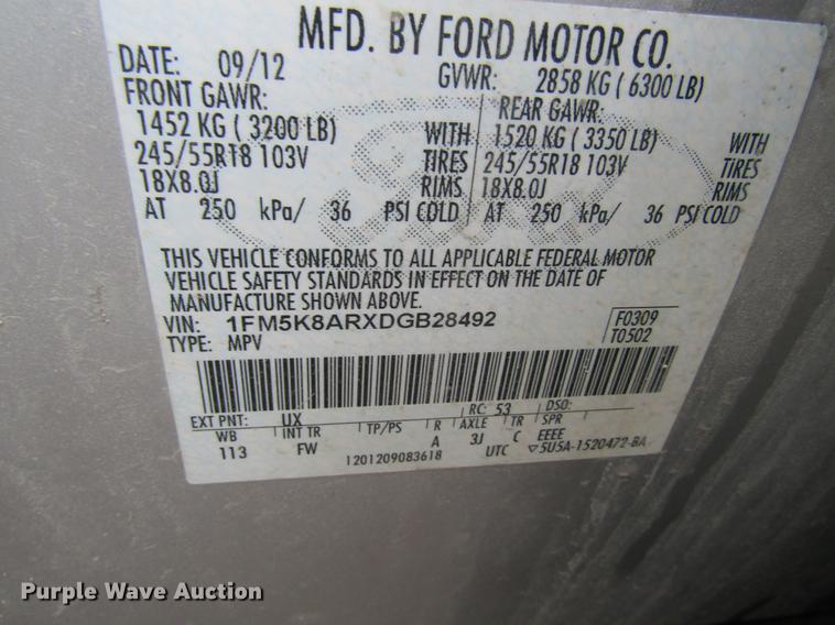 image for item DD8557 2013 Ford Explorer Police Interceptor SUV