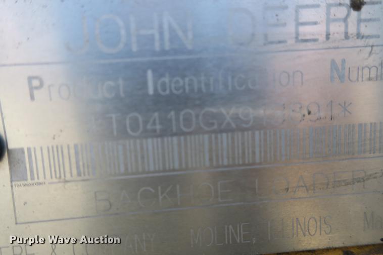 image for item DE3743 2003 John Deere 410G backhoe